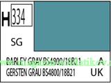 Краска художественная 10 мл. ячменно-серая BS4800/18B21, полуглянцевая, Mr. Hobby. Краски, химия, инструменты - фото