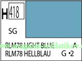Краска художественная 10 мл. светло-голубая RLM78, полуглянцевая, Mr. Hobby. Краски, химия, инструменты - фото