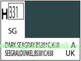 Краска художественная 10 мл. темно-серая морская BS381C/668, полуглянцевая, Mr. Hobby. Краски, химия, инструменты - фото