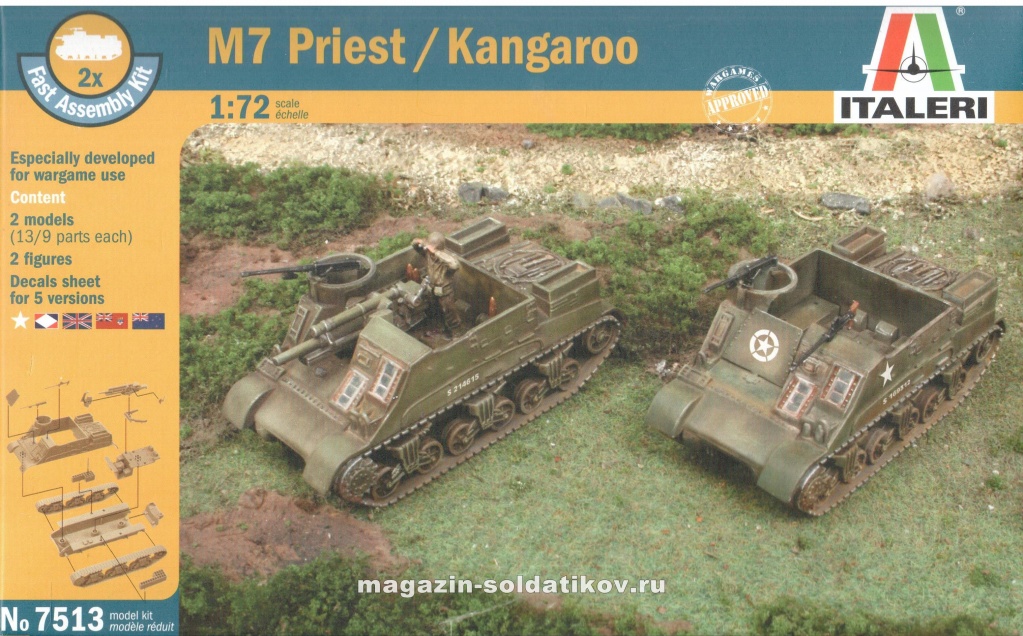 Танк M7 Priest 105-mm HMC (1/72) Italeri