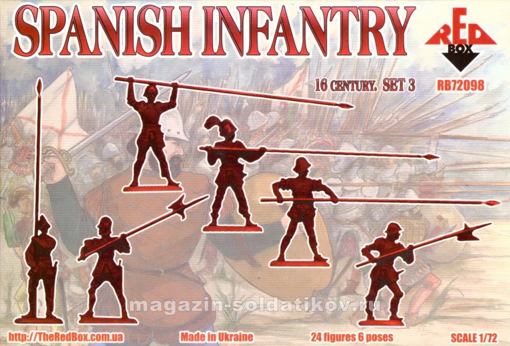 Испанская пехота, XVI век. Набор №3 (1:72) Red Box