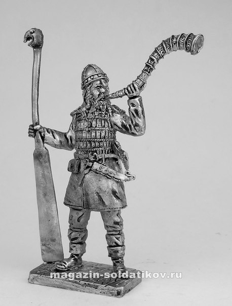 Викинг с веслом, IX в., 54 мм Новый век