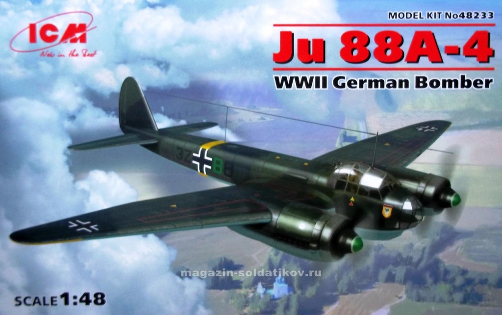 Ju 88A-4, Германский бомбардировщик II МВ (1/48) ICM