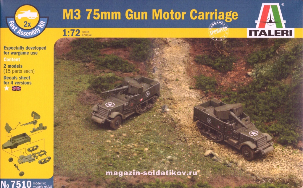 Бронемашина M3 75mm Half Track (1/72) Italeri