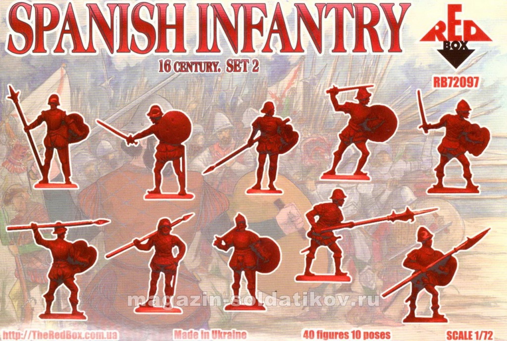 Испанская пехота, XVI век. Набор №2 (1:72) Red Box