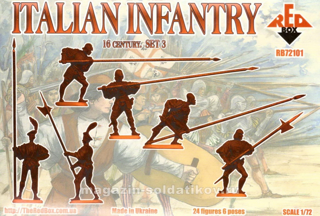 Итальянская пехота, XVI век. Набор №3 (1:72) Red Box