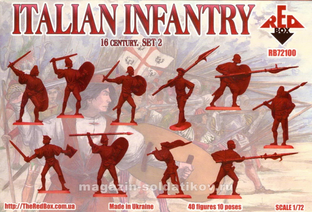 Итальянская пехота, XVI век. Набор №2 (1:72) Red Box