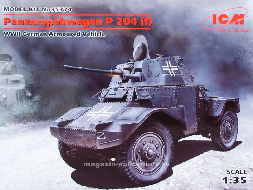 Panzerspahwagen P 204 (f), Германский бронеавтомобиль ІІ МВ	(1/35) ICM