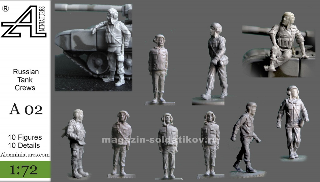 Российские танковые экипажи, 1:72, Alex miniatures