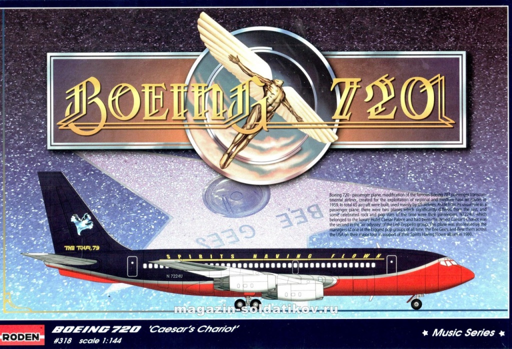 Boeing 720 "Caesar`s Chariot" 1/144 Roden