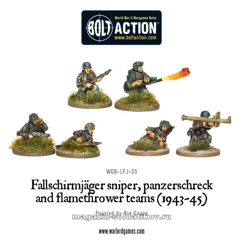 Fallschirmjager огнеметчик, снайпер, панзершрек BLI, Warlord