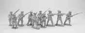 Фигурки из металла Партизаны, набор из 10 фигур, 28 мм - фото