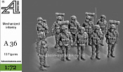 Сборные фигуры из смолы Мотострелковое отделение, 1:72, Alex miniatures - фото