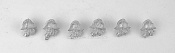 Сборная фигура из металла Набор голов, Первая мировая война (набор 6 шт, олово) 28 мм STP-miniatures - фото