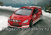 Сборная модель из пластика Aвтомобиль Пежо 307 WRC 04 1:24 Хэллер - фото