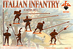 Солдатики из пластика Итальянская пехота, XVI век. Набор №3 (1:72) Red Box