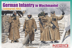 Сборные фигуры из пластика Д Солдаты German infantry in wachtmantel (Leningrad 1943) (1/35) Dragon