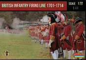 Солдатики из пластика British Infantry Firing Line 1701-1714, (1/72) Strelets - фото