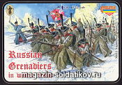 Солдатики из пластика Русские Гренадеры. Зима (1/72) Strelets - фото