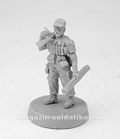 Сборная фигура из смолы Штурмовик, серия «Наемники» 28 мм, ArmyZone Miniatures - фото