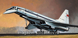 Сборная модель из пластика Самолет Ту-144 1:360 Академия