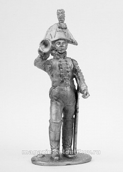 Миниатюра из олова 402 РТ Трубач Орденского кирасирского полка, 1802-1803 гг, 54 мм, Ратник