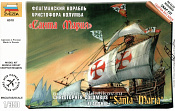 Сборная модель из пластика Флагманский корабль Христофора Колумба «Санта-Мария»,1:350, Звезда - фото