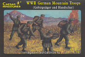 Солдатики из пластика Вторая мировая. Немецкие горные егеря и «ханджары» (1/72) Caesar Miniatures - фото