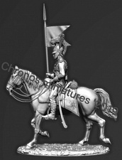 Сборная миниатюра из смолы Гвардейский шевалежер-улан. Вестфалия 18119-13 гг. 54 мм, Chronos miniatures - фото
