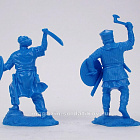 Солдатики из мягкого резиноподобного пластика Крестовые походы (12 шт), синий цвет, 1:32 , Солдатики Публия