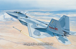 Сборная модель из пластика ИТ Самолет F-22 Raptor (1/48) Italeri