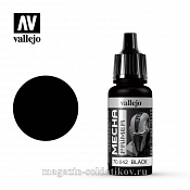 Акриловый грунт черный «Mecha Color», 17 мл, Vallejo - фото