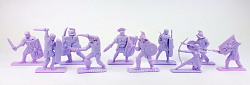 Солдатики из пластика Последняя битва, набор из 10 фигур (сиреневый) 1:32, ИТАЛМАС