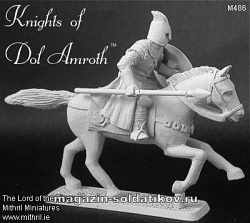 Сборная миниатюра из металла Рыцарь Дол Амрот с опущенным копьем , 32 мм, Mithril