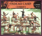 Солдатики из пластика Лагерь нежити: Зомби (1/72) Caesar Miniatures - фото