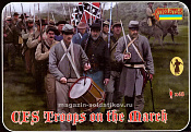 Солдатики из пластика Конфедераты на марше. Геттисберг (1/72) Strelets - фото