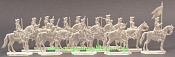 Миниатюра из металла Французские конные драгуны, Семилетняя война, 30 мм, Berliner Zinnfiguren - фото