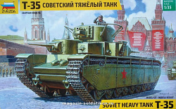 Сборная модель из пластика Советский тяжелый танк Т-35 (1/35) Звезда