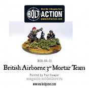 Британские Пара 3" миномет + команда BLI, Warlord. Wargames (игровая миниатюра) - фото