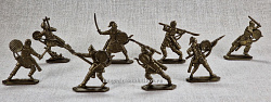 Биармия. Тяжёлая пехота. Пластик (8 шт, бронза, пластик), 54 мм, Воины и битвы