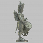 Сборная миниатюра из металла Барабанщик гренадёрской роты в шапке. Франция, 1804-1815 гг, 28 мм, Аванпост