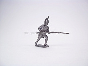 Солдатики из металла Французский спешенный драгун, идущий в атаку, Магазин Солдатики (Prince August) - фото