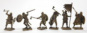 Солдатики из металла Викинги (наб. 6 шт,) 40 мм, Бронзовая коллекция - фото