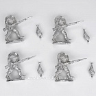 Сборные фигуры из металла Павловские гренадеры в атаке 1812 г. (набор из 4 шт), 28 мм STP-miniatures