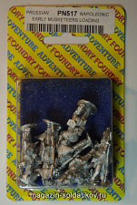 Фигурки из металла Ранние мушкетеры заряжают (28 мм) Foundry - фото