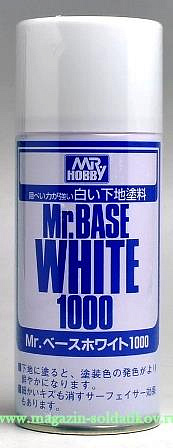 Грунтовка Mr. Base white, 180 мм, Mr. Hobby