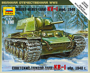 Сборная модель из пластика Советский тяжелый танк КВ-1 (1/100) Звезда - фото