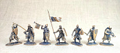 Миниатюра из бронзы 1087 201-207 Битва при Хаттине 1087 г. Пешие рыцари, 40 мм, Седьмая миниатюра - фото
