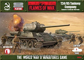 Сборная фигура из металла T-34/85 Company (with magnets) (15мм), Flames of War - фото