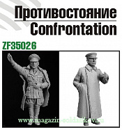 Сборная миниатюра из смолы Противостояние (2 фигуры: Сталин vs Гитлер), 1:35, Zebrano - фото